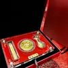 Nuevo Modelo Tazón y Palillos de Oro Puro 999 en Caja de Regalo, Regalo de Luna Llena de Alta Gama para Niños, Regalo Promocional de Tienda de Oro de Compañía de Seguros
