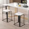 Banqueta de ferro forjado para uso doméstico, banqueta quadrada moderna e simples, banqueta de fast food, conjunto de banquetas de ferro forjado espessado, banqueta para mesa de jantar, banqueta de aço, banqueta com armazenamento