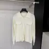 Tricô Slim Fit de Primavera e Outono Estilo Coco Chanel Gola Alta Trançado Moda Feminina Toque de Luxo Top de Tricô Levemente Maduro