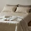Cobertor Acolchoado Reversível Lavável de Tencel Multiuso Cobertor de Cama Conjunto de Três Peças Pousada Apartamento Lençol de Cama Espessado Respirável Tapete de Verão