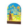 Placa corrugada luminosa Luz de noche de tulipán hecha a mano diy luz de noche casera placa acrílica con ondulaciones de agua pintura sobre vidrio