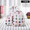 Bolsa con cordón de algodón y lino estampada con liquidación de fábrica, bolsa para guardar ropa interior, artículos diversos, bolsa de regalo para viajes