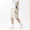 Shorts de Trabalho Masculino Verão Finos 2026 Marca Tendência Esportivos Bolsos Grandes Seda de Gelo Calças Casuais de Cinco Pontos Masculinas Secagem Rápida