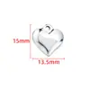 Colgante Pulido Dorado Brillante en Forma de Corazón Acero Inoxidable Accesorios para Joyería DIY Material para Colgante de Collar Pulsera Colgante de Corazón