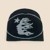 Gorro de Punto Personalizado Jacquard Cara de Estrella Estilo Europeo y Americano para Hombres y Mujeres, Cálido Moda Hip-Hop Street Skateboard, Gorro al por Mayor