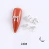 Acessórios para Nail Art Borboleta Luxo Leve Laço Tridimensional Metal Prata Asas Grandes de Borboleta Ornamentos de Diamante para Unhas Explosões de Celebridades da Internet
