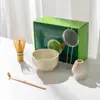 Conjunto de Pincéis de Matcha Estilo Japonês com Suporte para Batedor de Chá, Conjunto de Caixa de Presente para Cerimônia do Chá da Dinastia Song, Tigela de Matcha