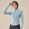 Roupas de Yoga em Promoção para Mulheres, Novos Tops Redondos para Corrida e Fitness, Roupas de Treino Manga Longa Slim Fit, Jaquetas Esportivas Atacado