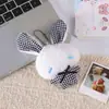 Fofo Mini Anjo Coelho de Pelúcia Pingente Curativo Adorável Item Pingente de Bolsa Coelho de Bolinhas Pingente
