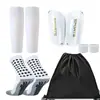 Conjunto de 5 peças mais vendido para comércio exterior transfronteiriço: meias de futebol até o meio da panturrilha, caneleiras, equipamentos de proteção esportiva, alças de mochila com cordão atacado