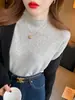 Suéter de Punto de Cachemira de Manga Larga para Mujer, Nueva Prenda Base de Cuello Alto para Otoño e Invierno, Primavera y Otoño
