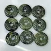 Olho de Pardal Verde 30mm Fivela da Paz Moeda Antiga Pedras Naturais Nostálgicas Contas Moeda Antiga