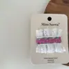 Set de Pasador y Liga para el Cabello de Niña con Corazón de Fresa y Encaje, Pinza para el Cabello, Pinza Lateral, Banda Elástica