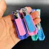 R271 Tesoura de Unha Colorida Doce para Estudante Cortador de Unha Colorido Colorido Cortador de Unha de Liga Plástica Ferramentas de Manicure Boca Reta