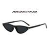Óculos de Sol Triangulares com Armação Pequena para Mulheres, Óculos de Sol Gatinho Retrô Moda Europeia e Americana, Óculos de Sol Personalizados Tendência Street Style para Homens