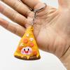 Llavero creativo de emoji de dibujos animados de hamburguesa y papas fritas, simulación de comida, cadena de llaves de pan, colgante para mochila escolar de estudiante, regalo