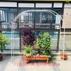 Soporte de Flores de Hierro Forjado Grueso de 19 mm Arco Soporte Guía de Carretera Planta Trepadora Rosa Uva Lufa Planta Trepadora Arco