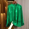 Nova Camisa Jacquard Redonda Estilo Chinês para Mulheres, Lançamento Primavera/Verão 2026 Vintage Nicho Elegante Chique Versátil Top