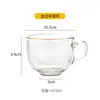 Taza de desayuno de avena con asa creativa tapa cuchara trabajador de oficina taza de alto valor de color transparente taza grande taza de leche vidrio