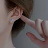 Nuevos Pendientes de Ópalo de Aguja de Plata S925 para Hombres y Mujeres con Estilo Coreano Frescos y Simples Elegantes Vintage Pendientes de Moda