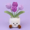 Planta de Girasol Tejida a Crochet Hecha a Mano de Lana Tejida Pequeño Regalo para Maestros en el Día del Maestro Planta Pequeña de Girasol en Maceta Venta al por Mayor