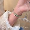 Pulseras de Cuentas Populares para Mujer 2025, Retro, de Alta Gama, Pulseras de Cinabrio Versátiles, Pulseras de Perlas Estilo Ins al Por Mayor