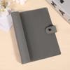 Carpeta de Anillas Transparente de Cuero Suave con PVC Cosido A5B5 Carpeta de Anillas Extraíble Cubierta de PU Cuaderno Diario