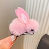 Bonito super bonito bebê coelho hairpin menina pelúcia cartoon clipe lateral não machuca cabelo crianças de volta da cabeça acessórios de cabelo