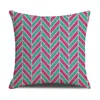 Funda de cojín geométrica abstracta simple para sala de estar, coche, oficina, almohada para siesta de cintura, funda de almohada lumbar, venta al por mayor