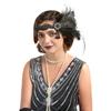 Faixa de Cabeça Europeia e Americana com Penas Faixa de Cabeça para Performance de Palco Faixa de Cabeça com Franjas de Pérolas e Diamantes Headband Headwear Venda Quente na Amazon