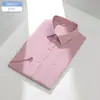 Camisa social masculina de manga curta com bolsos, camisa fina de cor sólida para o verão, adequada para jovens e pessoas de meia-idade para trabalho ao ar livre e deslocamento, com colarinho de lapela