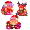 Decoración Navideña Colgante Luminoso PVC Dibujo Animado Reno Muñeco de Nieve Regalo de Navidad para Niños Linterna DIY Colgante para Personas Mayores