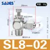 Válvula de Control de Velocidad de Giro Rápido Niquelada en Cobre Válvula de Aceleración Tuerca de Bloqueo Sl Conector Neumático Control de Velocidad Unidireccional Conector Rápido para Tubo Grande de PU