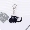 Chaveiro de Gato de Desenho Animado em Acrílico Pingente de Gato Preto Fofo Pingente para Mochila Pingente Transfronteiriço Chaveiro Pequeno Pingente