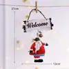 Decoração de Natal pequeno pingente resina rattan anel retrô nostálgico homem velho decoração europeia layout de cena de árvore de Natal