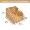 Cesta de Almacenamiento con Paja de Calabaza Personalizada Caja de Almacenamiento de Llaves para Mesa de Café de Escritorio Cesta de Almacenamiento de Artículos Varios de Cocina Tejida a Mano