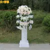 Nuevo guía de camino de flor de carretera de 42 cabezas columna romana de boda guía de camino columna romana de plástico estilo boda cesta de flores para celebración de inauguración