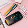 Estuche para Lápices de Gran Capacidad con Estampado del Sistema Solar para Estudiantes de Primaria, Caja de Lápices Cuadrada Simple, Estuche para Lápices de Papelería de Alta Gama Estilo Ins
