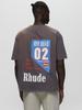 Camiseta unisex holgada informal de manga corta con estampado de logotipo retro de RHUDE para primavera y verano de 2024