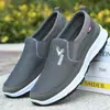 Zapatos de Malla de Verano Transfronterizos para Hombre sin Cordones Suela Suave Cómodos Zapatos de Papá Transpirables Ligeros Moda para Adultos Mayores Zapatos Casuales