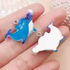 6 Colgantes de Resina de Dibujos Animados de Vida Marina Artificial Coloridos Delfín Estrella de Mar Pez Payaso Cangrejo Accesorios para Joyería DIY
