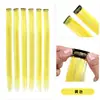 Extensões de Cabelo de Uma Peça Penduradas na Orelha com Mechas Brilhantes, Presilhas Pequenas, Fios Dourados e Prateados para Cobrir Cabelos Grisalhos, Extensões de Cabelo Coloridas, Lurex