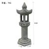Luces Solares de Jardín para Exterior Luces Decorativas de Resina con Adornos de Torre de Piedra Japonesa Estilo Zen para Jardín Patio Luces Solares