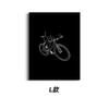 Temu Borde Negro Simple Póster de Bicicleta Pegatina de Pared Pintura Decorativa Dormitorio Sala de Estar Sofá Entrada Decoración del Hogar Pintura Colgante
