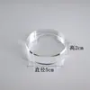 Suporte de exibição de vidro Acrílico Adereços de Cristal Placa base de balcão de joias Suporte de exibição de cosméticos Placa redonda