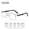 8616 montura de gafas de negocios para hombre, montura de media montura, montura de gafas para miopía retro al por mayor