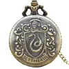 Venta Caliente Transfronteriza Reloj de Bolsillo Grande Retro Tema Harry Potter Collar Abatible Reloj de Cuarzo Reloj de Regalo Mayoreo