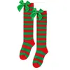 Calcetines Europeos y Americanos Transfronterizos para Niñas, Calcetines Largos, Calcetines con Lazo de Princesa, Medias de Estilo Británico para Otoño e Invierno, Calcetines Navideños para Niños