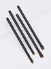 Set de 4 Brochas de Maquillaje Negras Incluyendo Pincel Delineador, Pincel para Cejas, Cepillo Cruzado para Cejas, Dropshipping, Directo de Fábrica