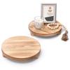 Base Redonda para Maceta en stock Bandeja de Madera al por Mayor Taburete para Plantas Exhibidor Creativo para Velas Aromáticas de Interior